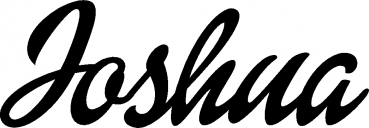 Joshua - Schriftzug aus Eichenholz