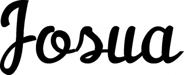 Josua - Schriftzug aus Eichenholz