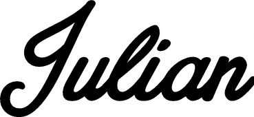 Julian - Schriftzug aus Eichenholz