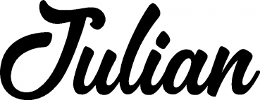 Julian - Schriftzug aus Eichenholz
