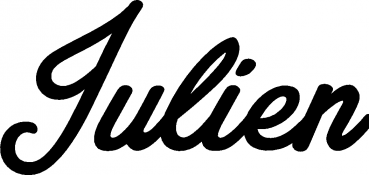 Julien - Schriftzug aus Eichenholz