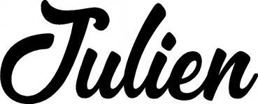 Julien - Schriftzug aus Eichenholz