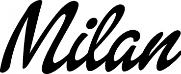 Milan - Schriftzug aus Eichenholz