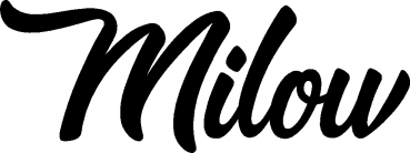 Milow - Schriftzug aus Eichenholz