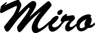 Miro - Schriftzug aus Eichenholz