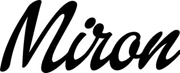 Miron - Schriftzug aus Eichenholz