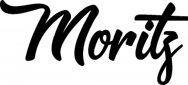 Moritz - Schriftzug aus Eichenholz