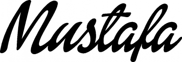 Mustafa - Schriftzug aus Eichenholz