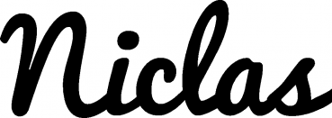 Niclas - Schriftzug aus Eichenholz