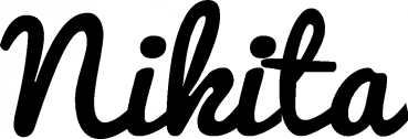 Nikita - Schriftzug aus Eichenholz