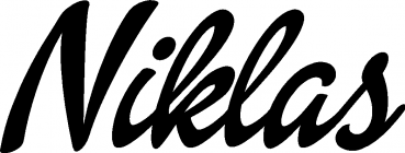 Niklas - Schriftzug aus Eichenholz
