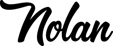 Nolan - Schriftzug aus Eichenholz