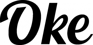 Oke - Schriftzug aus Eichenholz