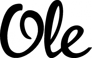Ole - Schriftzug aus Eichenholz