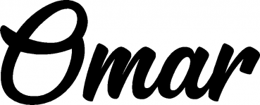 Omar - Schriftzug aus Eichenholz