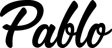 Pablo - Schriftzug aus Eichenholz