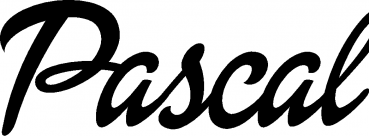 Pascal - Schriftzug aus Eichenholz