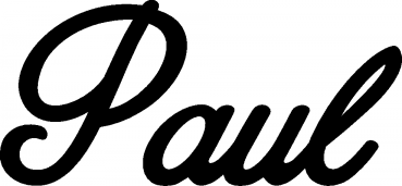 Paul - Schriftzug aus Eichenholz