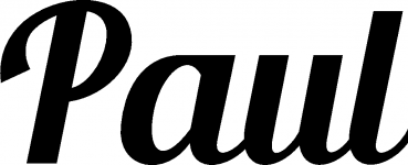 Paul - Schriftzug aus Eichenholz