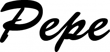 Pepe - Schriftzug aus Eichenholz