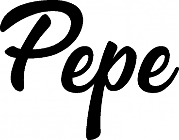 Pepe - Schriftzug aus Eichenholz
