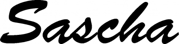 Sascha - Schriftzug aus Eichenholz