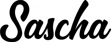 Sascha - Schriftzug aus Eichenholz