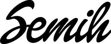 Semih - Schriftzug aus Eichenholz