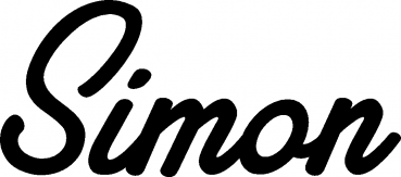 Simon - Schriftzug aus Eichenholz