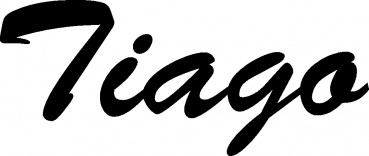 Tiago - Schriftzug aus Eichenholz