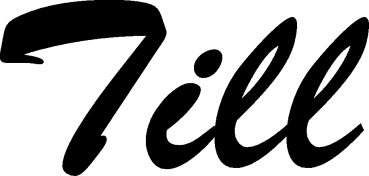 Till - Schriftzug aus Eichenholz