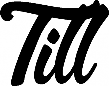 Till - Schriftzug aus Eichenholz