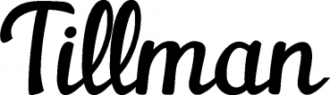 Tillman - Schriftzug aus Eichenholz