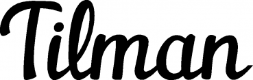 Tilman - Schriftzug aus Eichenholz