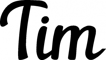 Tim - Schriftzug aus Eichenholz