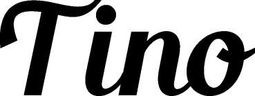Tino - Schriftzug aus Eichenholz