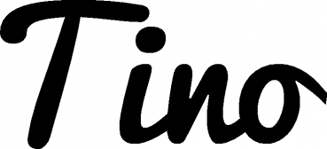 Tino - Schriftzug aus Eichenholz