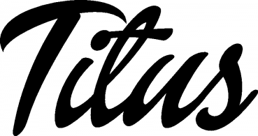 Titus - Schriftzug aus Eichenholz