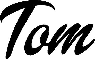 Tom - Schriftzug aus Eichenholz