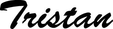 Tristan - Schriftzug aus Eichenholz