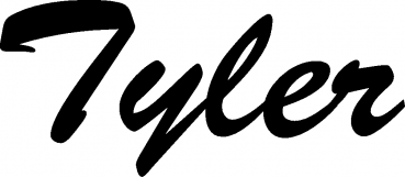 Tyler - Schriftzug aus Eichenholz