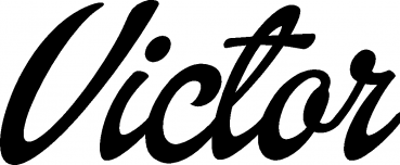 Victor - Schriftzug aus Eichenholz