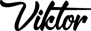 Viktor - Schriftzug aus Eichenholz
