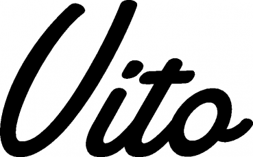 Vito - Schriftzug aus Eichenholz