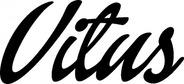 Vitus - Schriftzug aus Eichenholz