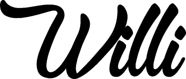 Willi - Schriftzug aus Eichenholz