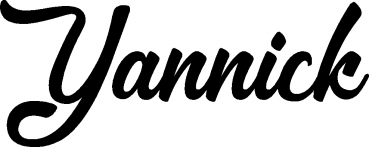 Yannick - Schriftzug aus Eichenholz