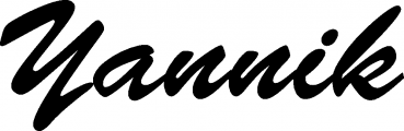 Yannik - Schriftzug aus Eichenholz