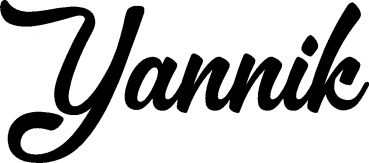 Yannik - Schriftzug aus Eichenholz