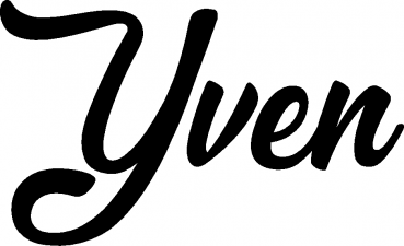 Yven - Schriftzug aus Eichenholz